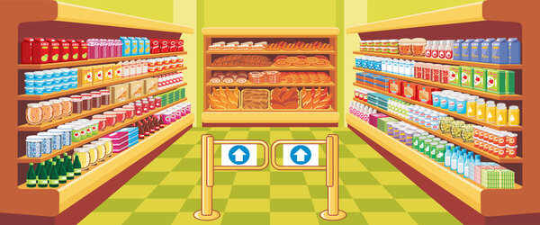 Supermarket. vector