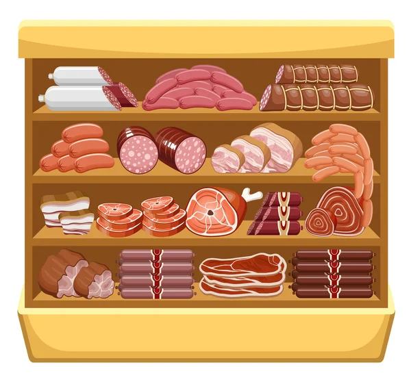 Meat market. — Stock Vector