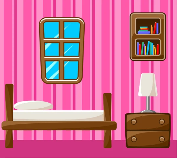 Dormitorio. Interior . — Vector de stock