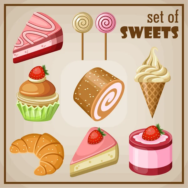 Set de dulciuri — Vector de stoc