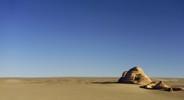 Unique yadan earth surface in the Gobi Desert in Dunhuang,China clipart