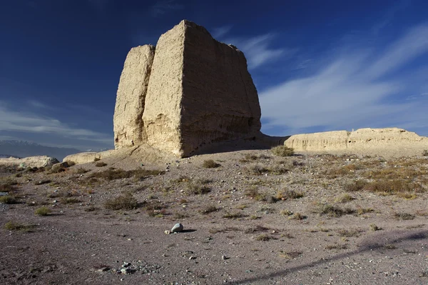 The Second Pier of Great Wall in the Gobi desert in Jiayuguan city，china — Fotografie, imagine de stoc