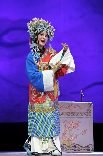 Vrij chinese traditionele opera actrice met theatrale kostuum — Stockfoto