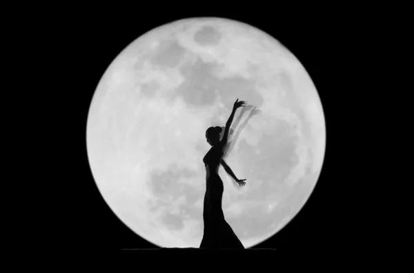 Sierlijke danser silhouet — Stockfoto