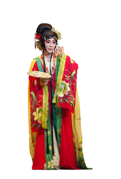 芝居の衣装でかなり中国の伝統的なオペラ女優 — ストック写真