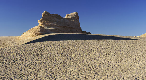 Unique yadan earth surface in the Gobi Desert in Dunhuang,China