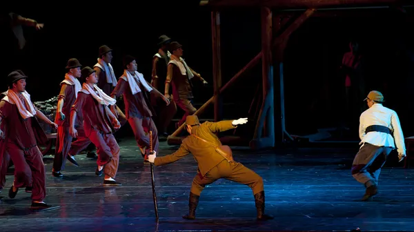 Le célèbre drame de danse chinois : Guérilleros ferroviaires — Photo