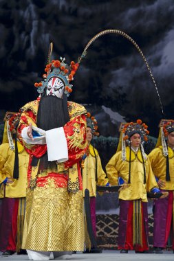 Çince Geleneksel opera oyuncuları tiyatro kostüm