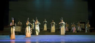 Çin geleneksel halk enstrümantal konser performansı