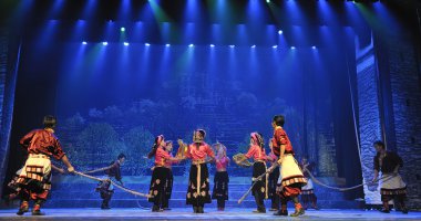 Tibet etnik dansçılar