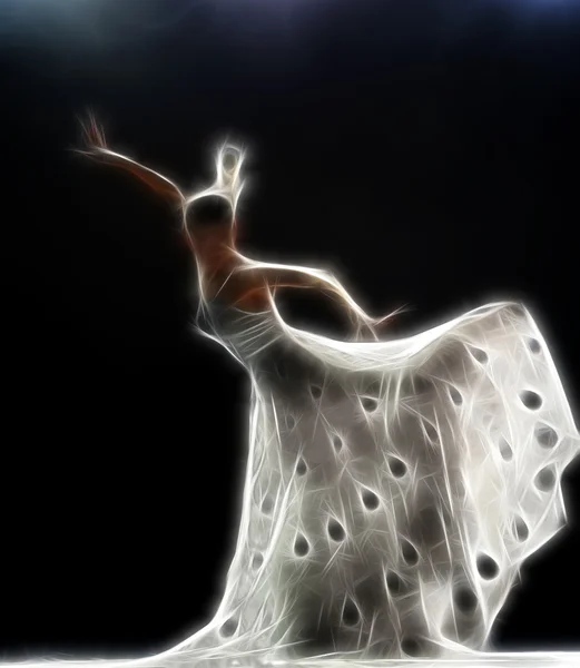Effetto speciale del quadro artistico astratto di un ballerino moderno — Foto Stock