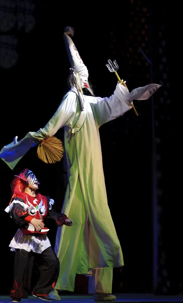 中国戏曲表演的小丑 — 图库照片