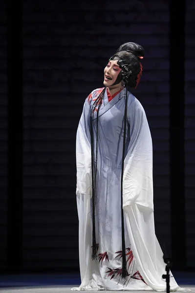 芝居の衣装でかなり中国の伝統的なオペラ女優 — ストック写真