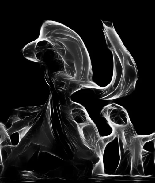 Cuadro artístico abstracto de una bailarina moderna — Foto de Stock