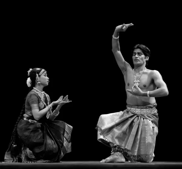 Tancerzami Bharata NATYAM indyjski — Zdjęcie stockowe