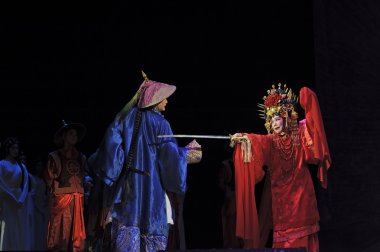 Çince Geleneksel opera aktör tiyatro kostüm