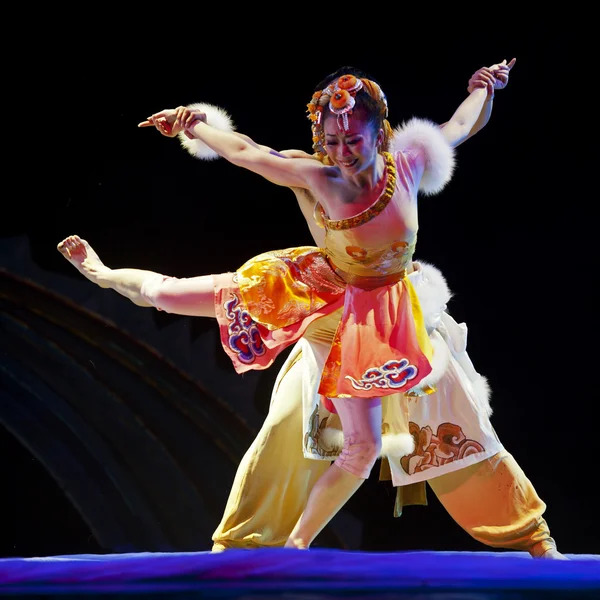 Tibetan national dancer — Stock Photo, Image