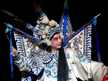 Çince Geleneksel opera aktör tiyatro kostüm