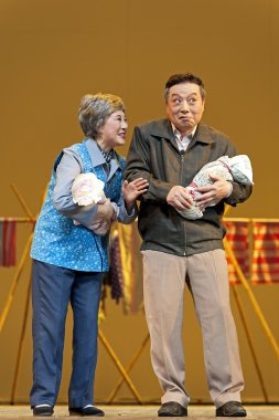 Çin suzhou burlesque tiyatro sanatçısı