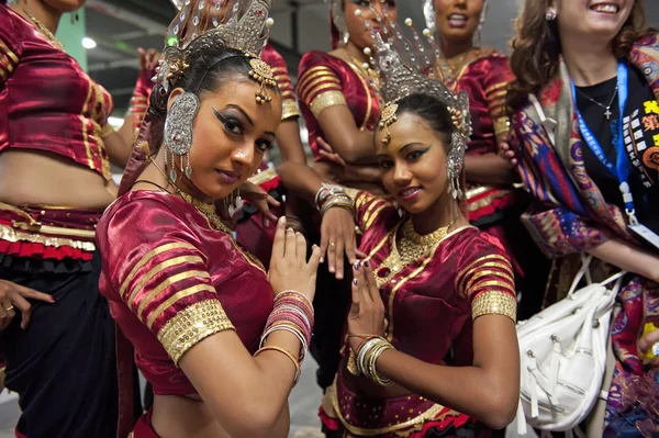 Традиционные танцоры Шри-Ланки — стоковое фото