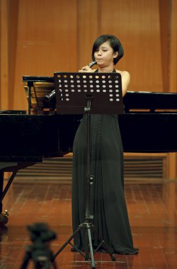 oboist performs on wind music chamber music concert