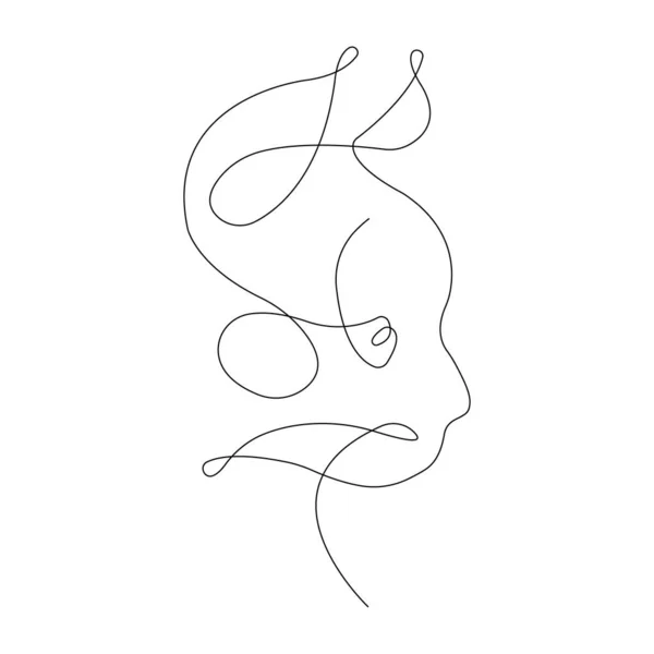 Munstycket Katt Linje Stil Med Minimalism Lämplig För Logotyp Maskot — Stock vektor