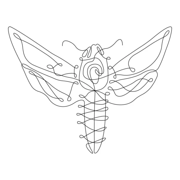 Silhouette Dragonfly Drawn Minimalistic Style Design Suitable Decor Pattern Logo — Stockvektor