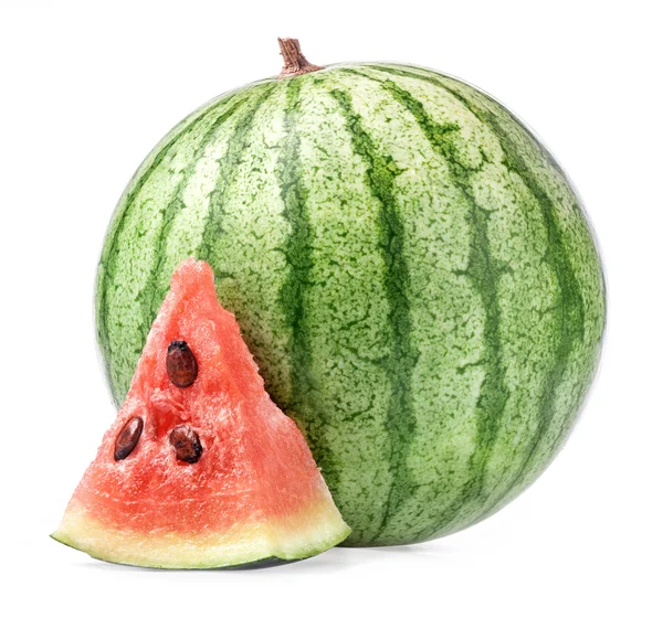 Watermeloen, (met uitknippaden) — Stockfoto
