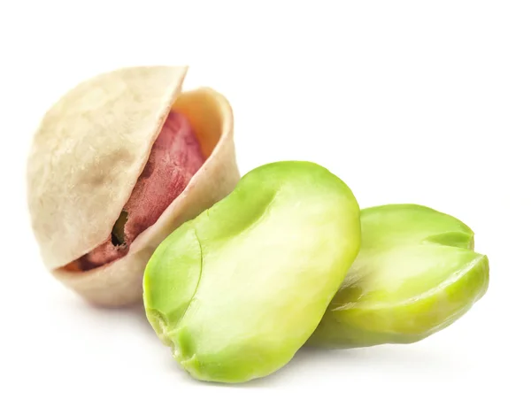 Pistachio nuts and kernel — Stock Photo, Image