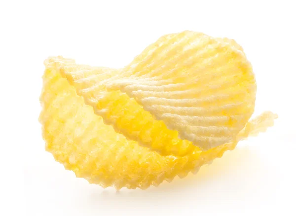 Golfde potato chips — Stockfoto