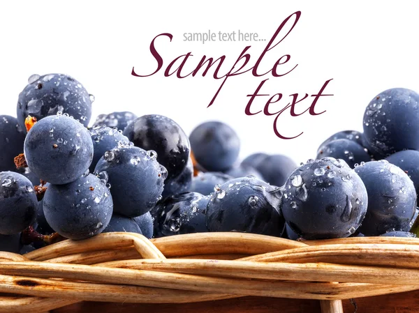 hasır sepet içinde Kara üzüm