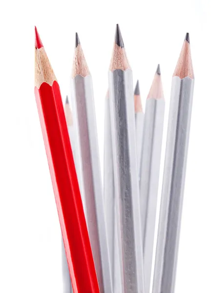 Group of pencils with one standing out — Stock Photo, Image