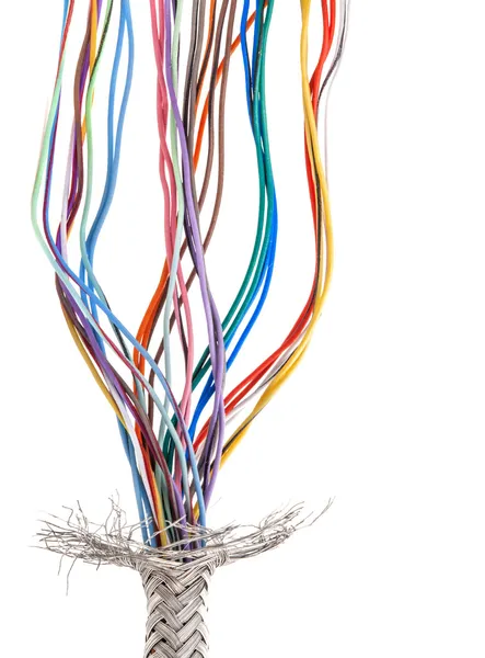 Многоцветный кабель — стоковое фото