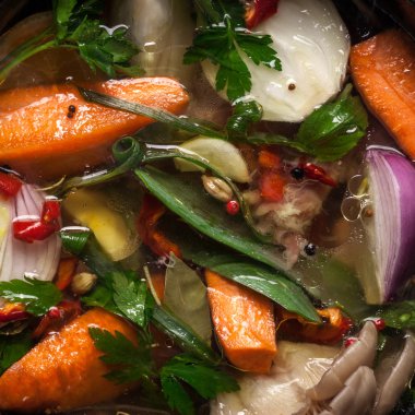 Fresh vegetable soup clipart