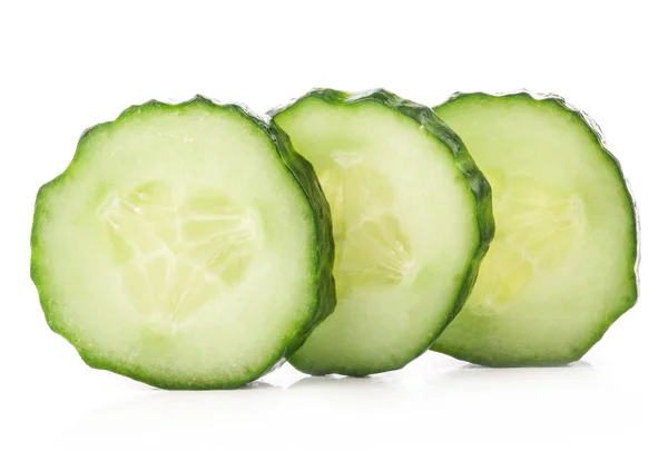 Plakjes komkommer — Stockfoto