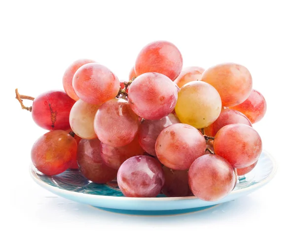 Red grape on the plate — Stock Photo, Image