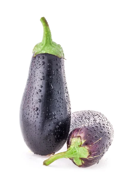 Twee zwarte aubergines — Stockfoto