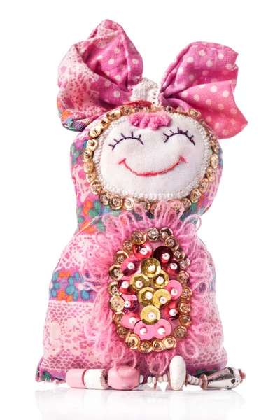 Handmade rag doll — Stock Photo, Image