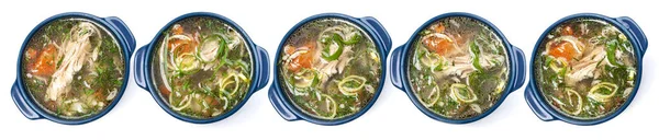 Sup Dalam Mangkuk Terisolasi Pada Latar Belakang Putih — Stok Foto