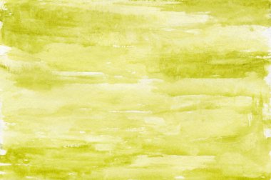 Beyaz kağıt üzerinde soyut yeşil suluboya