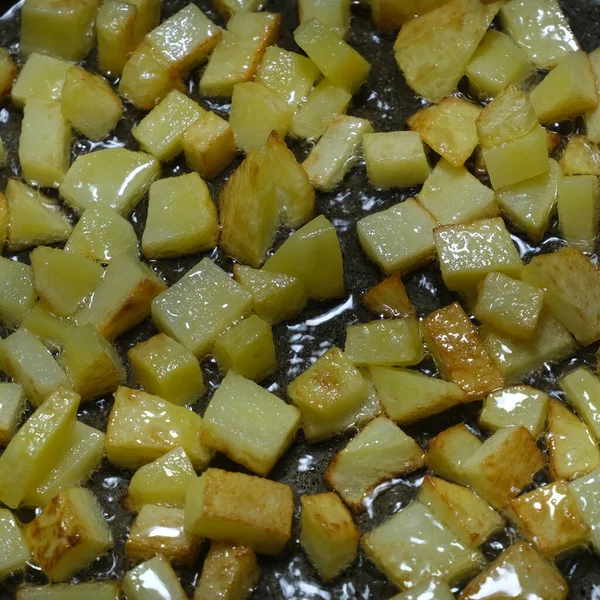 Cubi Patate Fritte Ora Cena — Foto Stock