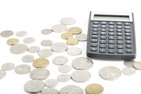 Monedas en blanco — Foto de Stock