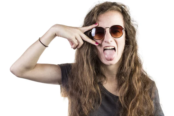 Teen s sluneční brýle — Stock fotografie