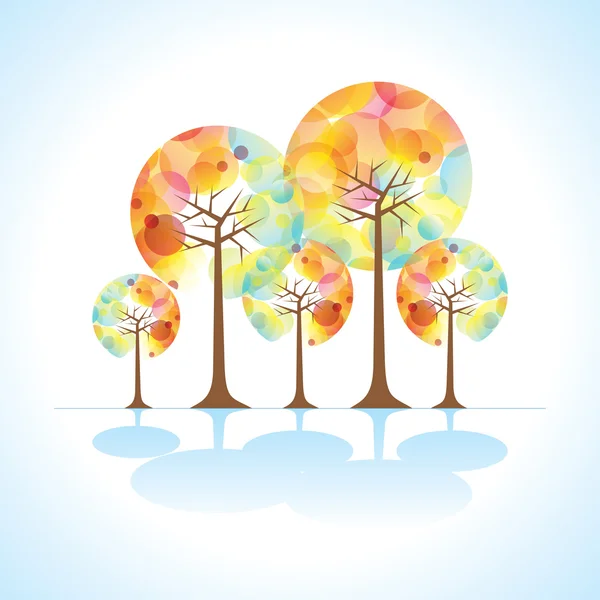 Colorful trees — Stock Vector