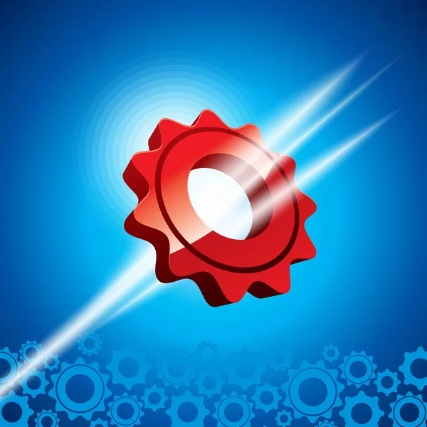 Red gear — Stock Vector