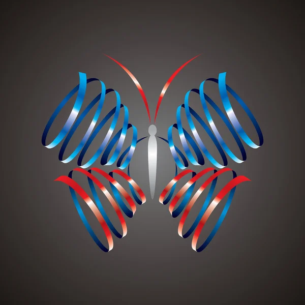 Forme abstraite du papillon — Image vectorielle