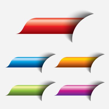 renkli web düğme kümesi