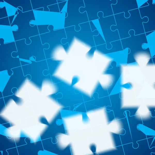 Blauwe puzzel achtergrond — Stockvector