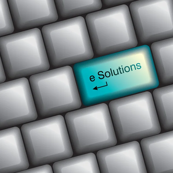 Clavier avec clé de solution — Image vectorielle