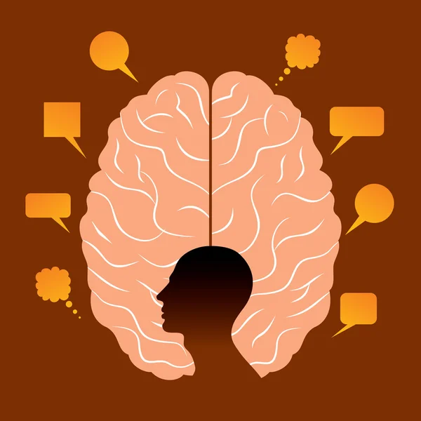 Idea del cerebro — Vector de stock